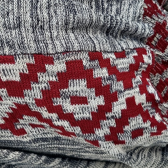 Eyeshadow southwestern pattern long sleeve open cascading front with fri… - Picture 6 of 6